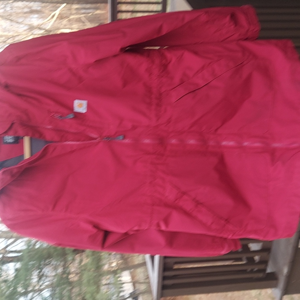 Carhartt Rain Defender Relaxed Fit Lightweight Jacket Ruby Red Sz S